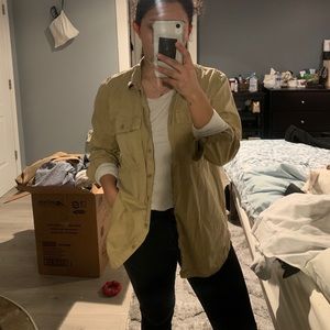 Banana republic oversized tan flannel